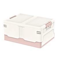 Ящик пластиковый складной белый, дно розовое, 480х360х240 мм в Кургане