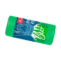 Мешки для мусора 50 л, биоразлагаемые, зеленые, в рулоне 20 шт., ПНД, 9 мкм, 640х540 мм, БИО, МБ2134 (МНБ 50-20ж) в Кургане