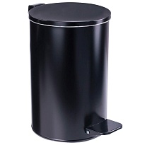 Ведро для мусора с педалью, усиленное, Титан, 10 л, черное, оцинкованная сталь в Кургане