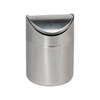 Урна для мусора 1,2 л настольная, с качающейся крышкой, нержавеющая сталь, матовая в Кургане Урна для мусора 1,2 л настольная, с качающейся крышкой, нержавеющая сталь, матовая в Кургане