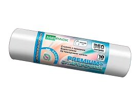 Мешки для мусора 360 л, белые, в рулоне 10 шт., ПВД 65 мкм, 1400х1000 мм, PREMIUM+, 3601015302 в Кургане