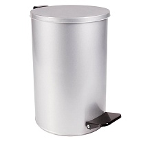 Ведро для мусора с педалью, усиленное, Титан, 10 л, серое, оцинкованная сталь в Кургане
