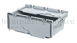 Вкладываемый контейнер KV 6422 с распашной крышкой серый
