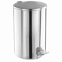 Ведро для мусора с педалью, усиленное, Титан, 20 л, кольцо под мешок, нержавеющая сталь, хром в Кургане Ведро для мусора с педалью, усиленное, Титан, 20 л, кольцо под мешок, нержавеющая сталь, хром в Кургане