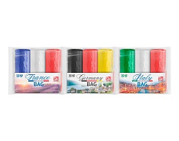 Мешки для мусора 30 л, ассорти, в рулоне 20 шт., ПНД, 9 мкм, 600х500 мм, GRIFON Триколор, 101-024 в Кургане Мешки для мусора 30 л, ассорти, в рулоне 20 шт., ПНД, 9 мкм, 600х500 мм, GRIFON Триколор, 101-024 в Кургане