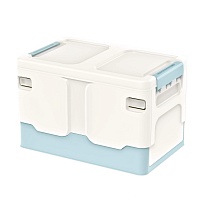 Ящик пластиковый складной белый, дно голубое, 370х240х240 мм в Кургане Ящик пластиковый складной белый, дно голубое, 370х240х240 мм в Кургане