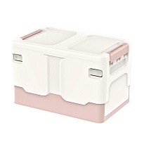 Ящик пластиковый складной белый, дно розовое, 370х240х240 мм в Кургане