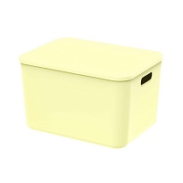 Ящик пластиковый вкладываемый светло-желтый 410х305х245 мм в Кургане