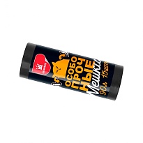 Мешки для мусора 90 л, черные, рулон 15 шт., ПНД, 20 мкм, 850х650 мм, Особопрочные, МП7825 в Кургане