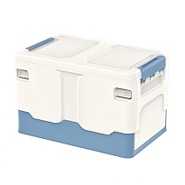 Ящик пластиковый складной белый, дно синее, 370х240х240 мм в Кургане
