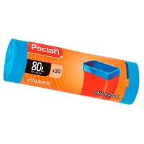Мешки для мусора 80 л, синие, в рулоне 20 шт., ПНД, 12 мкм, 900х700 мм, PACLAN Classic, 606335 в Кургане Мешки для мусора 80 л, синие, в рулоне 20 шт., ПНД, 12 мкм, 900х700 мм, PACLAN Classic, 606335 в Кургане