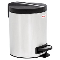 Ведро-контейнер для мусора (урна) с педалью LAIMA Modern, 5 л, матовое, нержавеющая сталь в Кургане