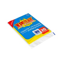 Мешки для мусора 20 л, с ручками, черные, в пачке 20 шт., ПНД, 10 мкм, 550х440 мм, Крепак, 4607075710023 в Кургане